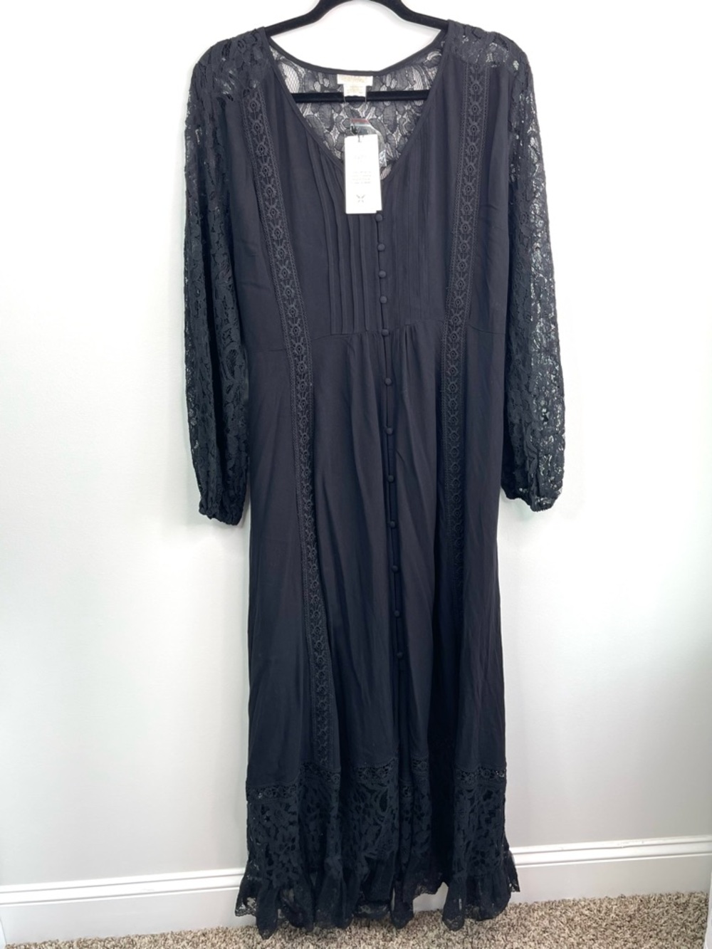 City Chic Elegant Black Lace Dress size 14